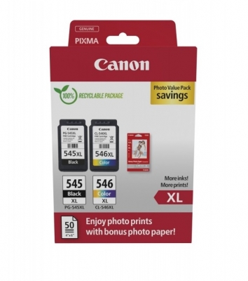 8286B011AA-cartus-canon-pg-545xl-cl-546xl-photo-value-pack-8286b011aa Pachet Canon PG-545XL + CL-546XL Original pentru PIXMA + 50 coli foto