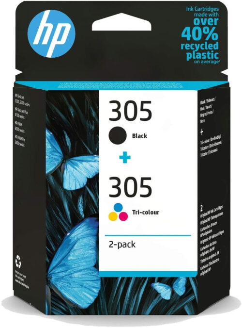 HP_305_Black_Colour_original_ink_cartridge_3YM60AE_3YM61AE_Combo_Pack_6ZD17AE__17537 Set cartuse cerneala HP 305 2-Pack Tri-color + Black